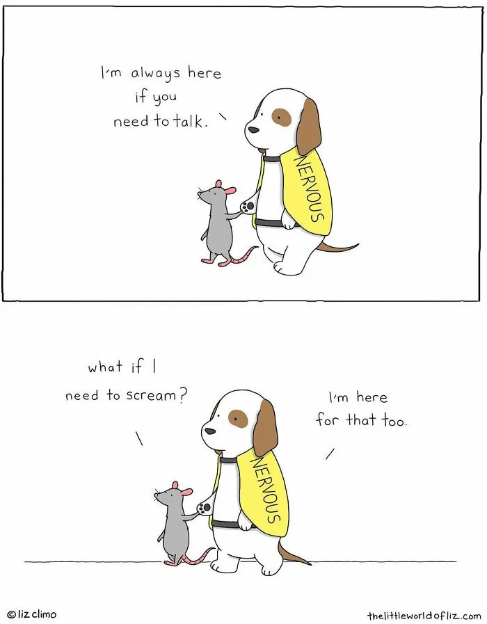 22 Funny Everyday Moments Of Talking Animals Illustrated By "The Simpsons" Animator Liz Climo (New Comics)