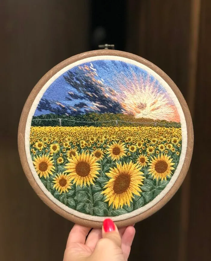 Sunflower Field By Tatyana Ozerova