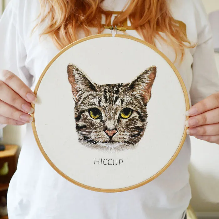 Embroidered Pet Portrait By Lauren Reed