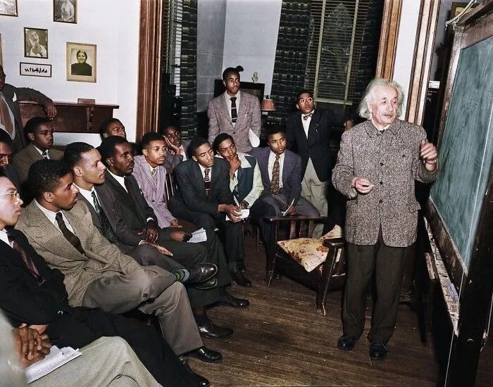 Albert Einstein Teaching At Lincoln, The United States' First Historical Black University, 1946