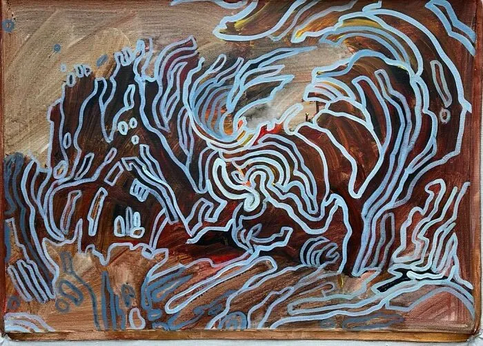 I Paint Thousands Of Lines In Every Piece, Here’s How They Turn Into Stories On Canvas (22 Pics)
