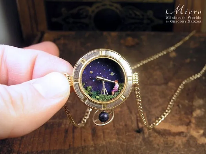 Tiny World In Old Pocket Watch By Gregory Grozos