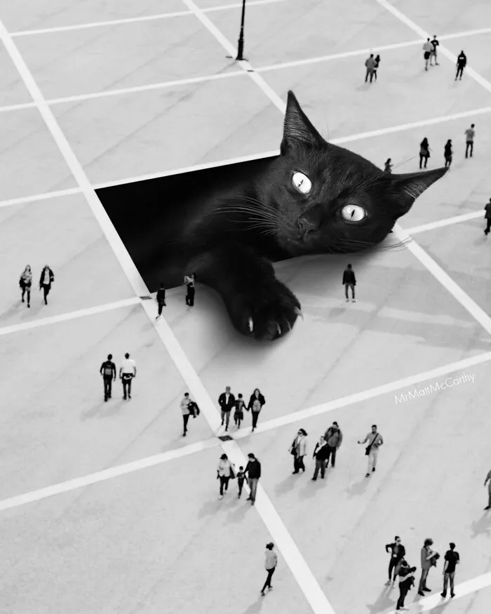 Artist Imagines Surreal Parallel Universe Where Giant Cats Reign, And Here Are 30 New Pieces