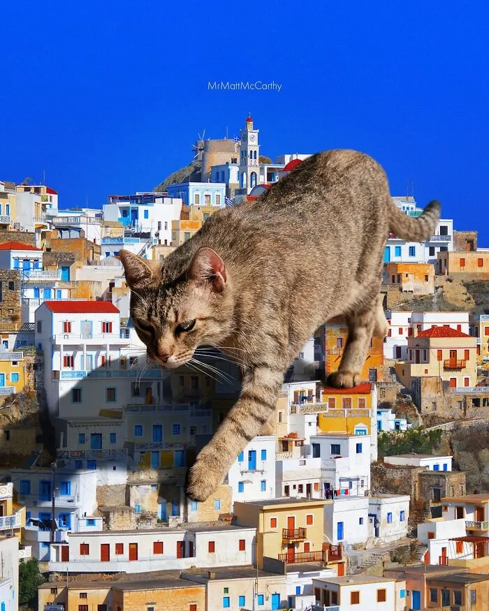 Artist Imagines Surreal Parallel Universe Where Giant Cats Reign, And Here Are 30 New Pieces