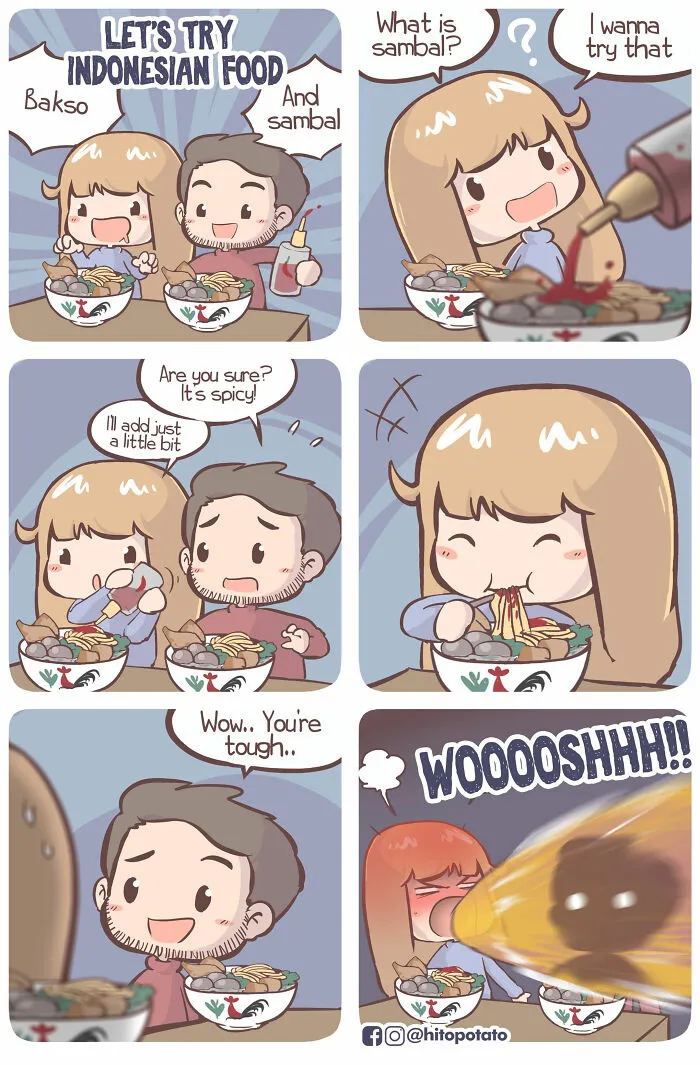 Cultural Confusion Never Looked So Cute: 26 HitoPotato Comics Featuring A Polish-Indonesian Couple (New Pics)