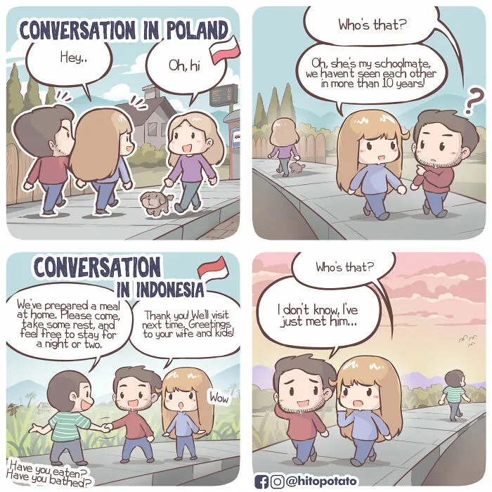 Cultural Confusion Never Looked So Cute: 26 HitoPotato Comics Featuring A Polish-Indonesian Couple (New Pics)