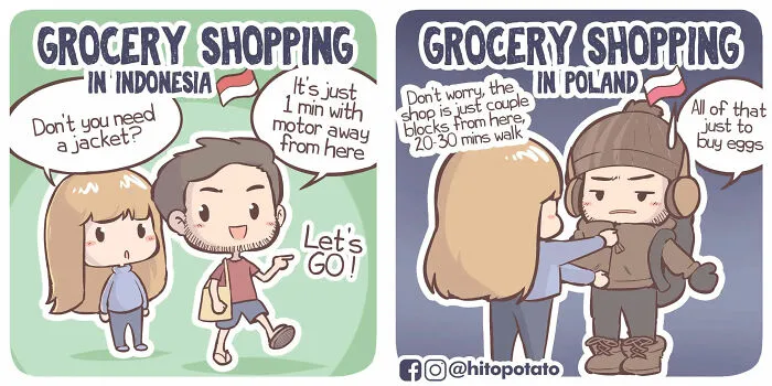 Cultural Confusion Never Looked So Cute: 26 HitoPotato Comics Featuring A Polish-Indonesian Couple (New Pics)