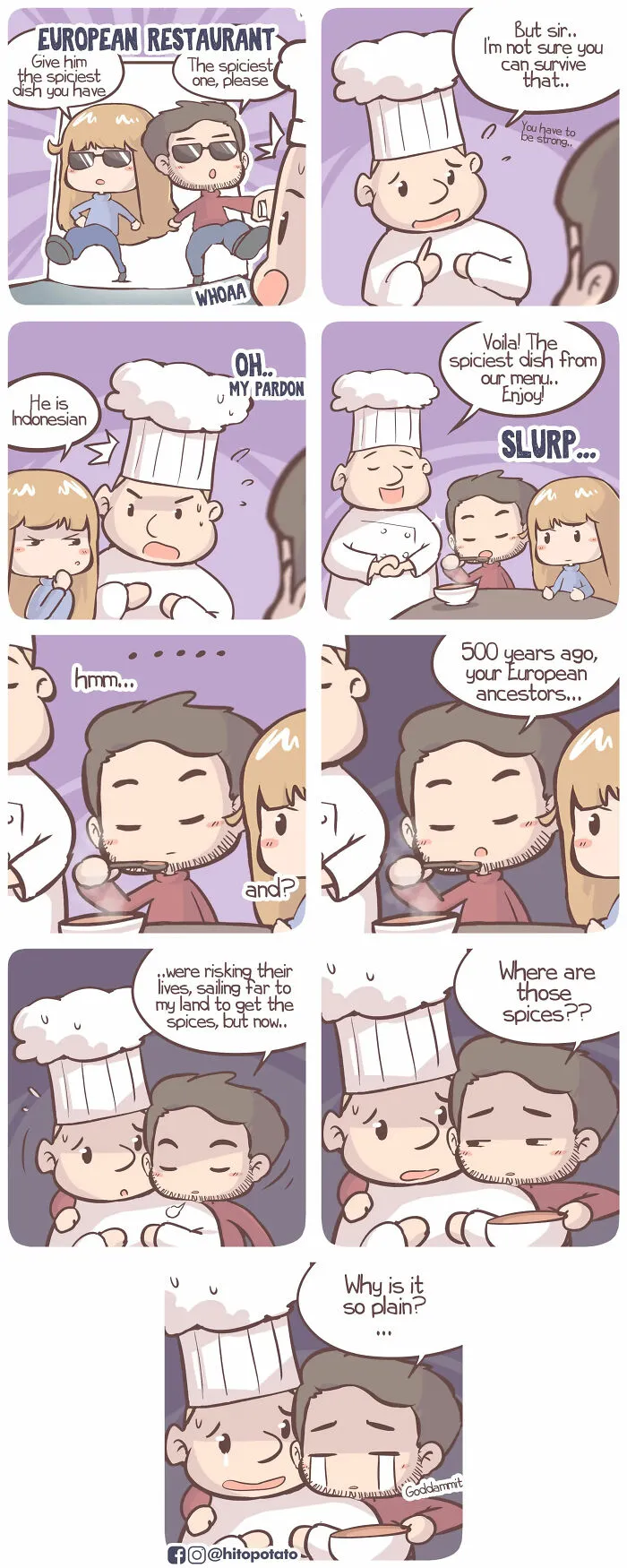 Cultural Confusion Never Looked So Cute: 26 HitoPotato Comics Featuring A Polish-Indonesian Couple (New Pics)