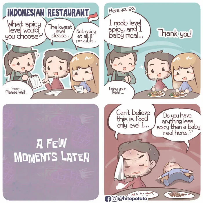 Cultural Confusion Never Looked So Cute: 26 HitoPotato Comics Featuring A Polish-Indonesian Couple (New Pics)