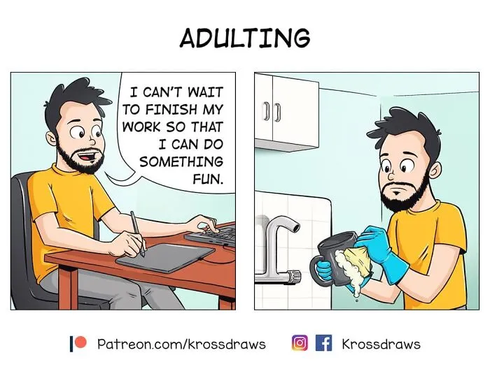 This Artist Returned After 7 Years With Hilarious Comics About Life’s Everyday Chaos (18 New Pics)