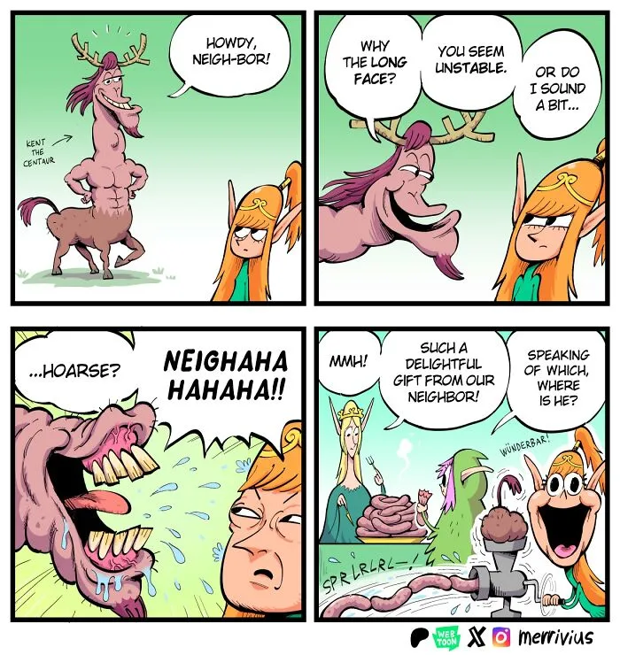 30 Funny Fantasy Comics By Merrivius Featuring An Elf Who Just Can’t Stand Humans, And More