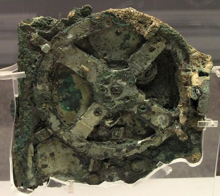 Ancient "Computer" Found Near Antikythera Island 1901, The Mechanism Consists Of A Complex System Of 30 Wheels And Plates With Inscriptions Relating To Signs Of The Zodiac, Months, Eclipses And Pan-Hellenic Games