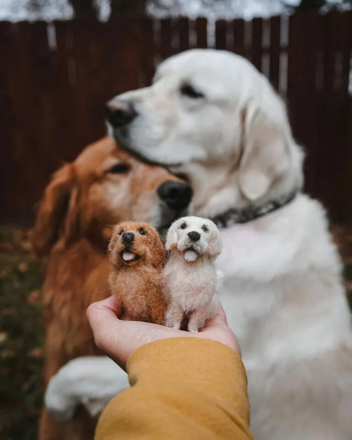 35 Adorable Mini Pets Made Of Felt By This Talented Artist