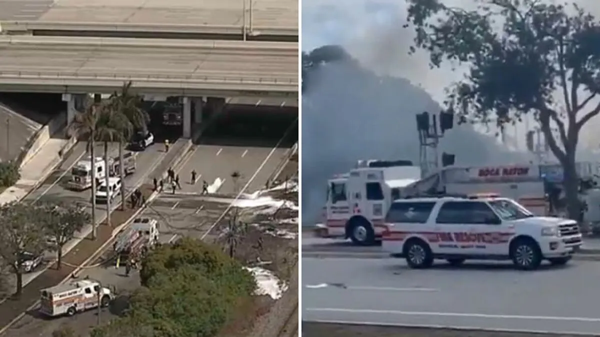 "Helicopter Yesterday, Now This": Plane Explodes After Missing Runway In Florida