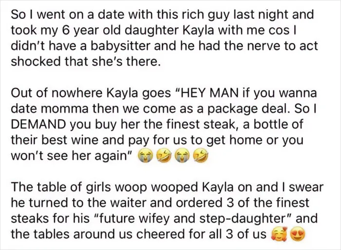 Mother Takes 6 Year Old Daughter On A Date