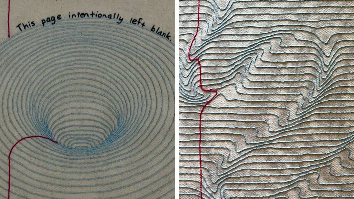 Stunning Embroidered Fabric Looks Just Like Books And Notebooks, By Candace Hicks (39 Pics)