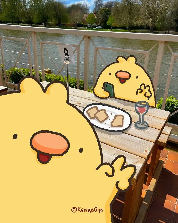 Birb, Bread, And Poku Take On The Real World In These 27 Cute Images By Kenny Mays