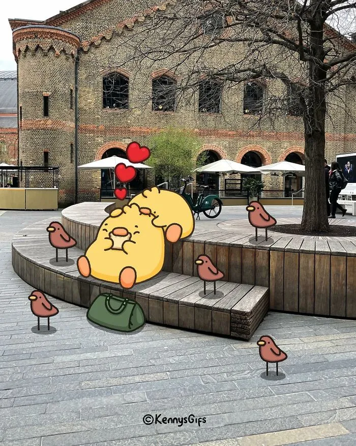 Birb, Bread, And Poku Take On The Real World In These 27 Cute Images By Kenny Mays