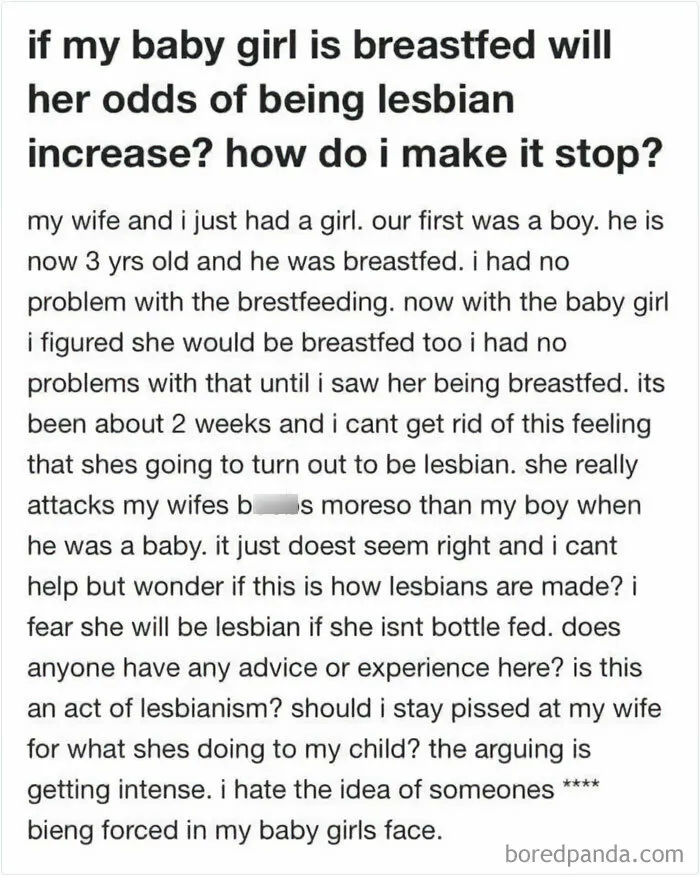 All Women Were Lesbian Before The Invention Of Baby Bottles And Formula!