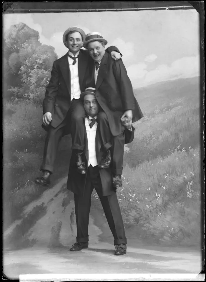 Three Trudging Boys, Circa 1910