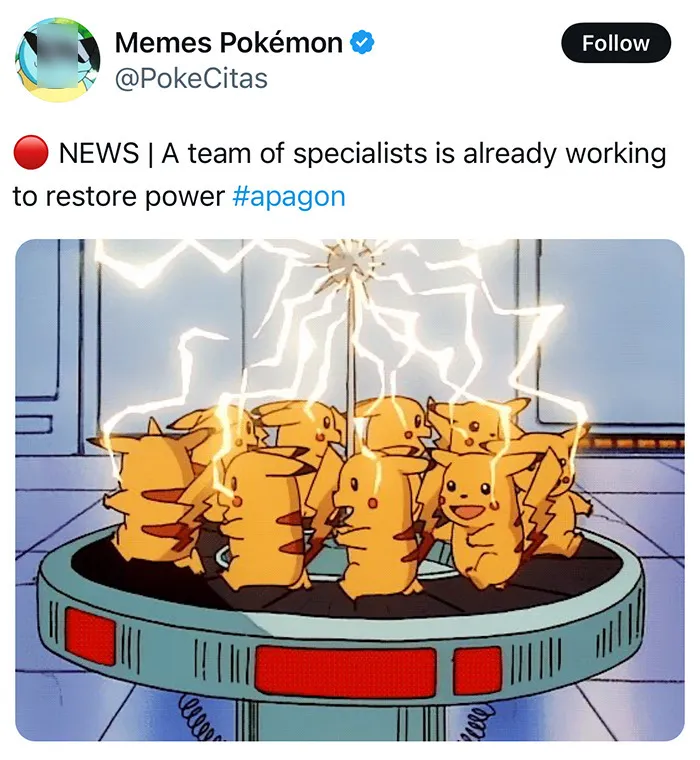 “A team of specialists is already working to restore power”