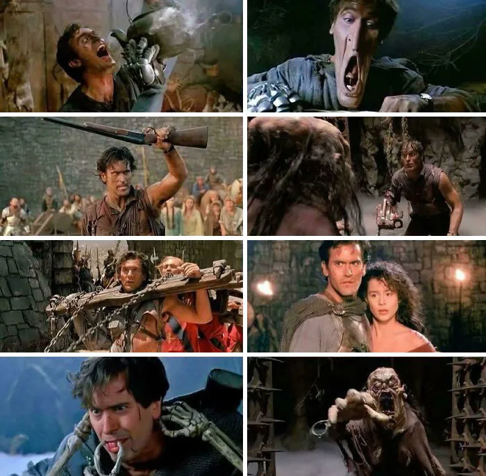 Collage of '90s movie scenes featuring dramatic action and expressive characters, celebrating nostalgic culture.