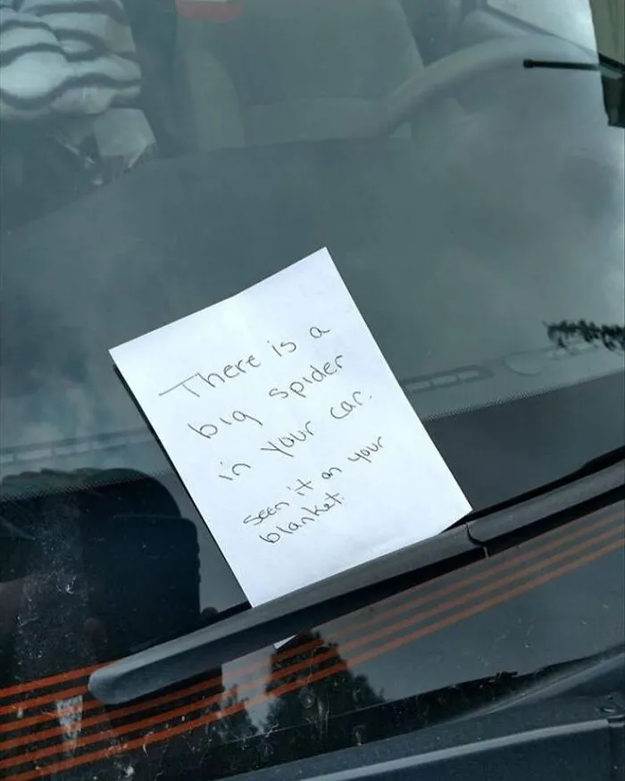 Note Left On A Parked Car