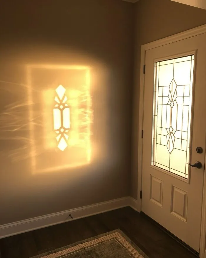 The Morning Sun Reflection From The Front Door