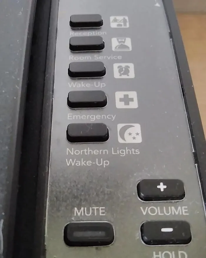 This Hotel Phone In Iceland Has A Special Button That Will Wake You Up If There Are Northern Lights In The Sky
