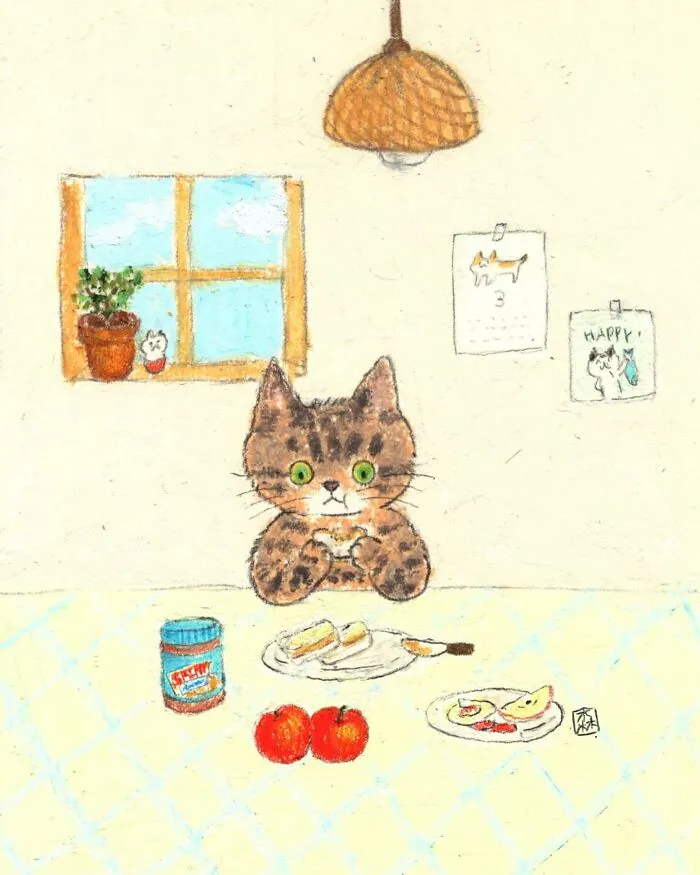 Korean Artist Started To Draw Cats 3 Years Ago, Now She Has The Most Adorable Collection (45 Pics)