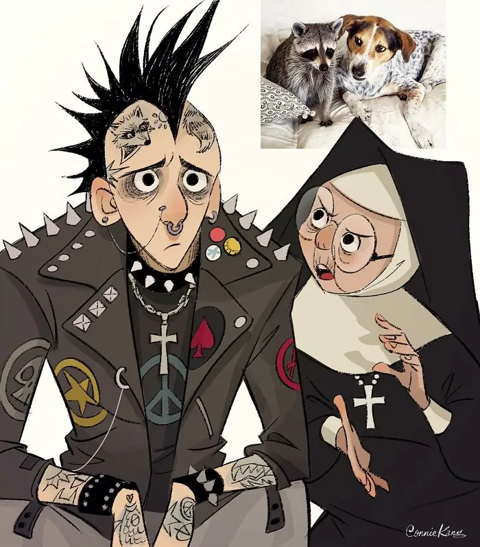 17 New Creative Illustrations By Connie Kang Where Human Meets Animal Charm