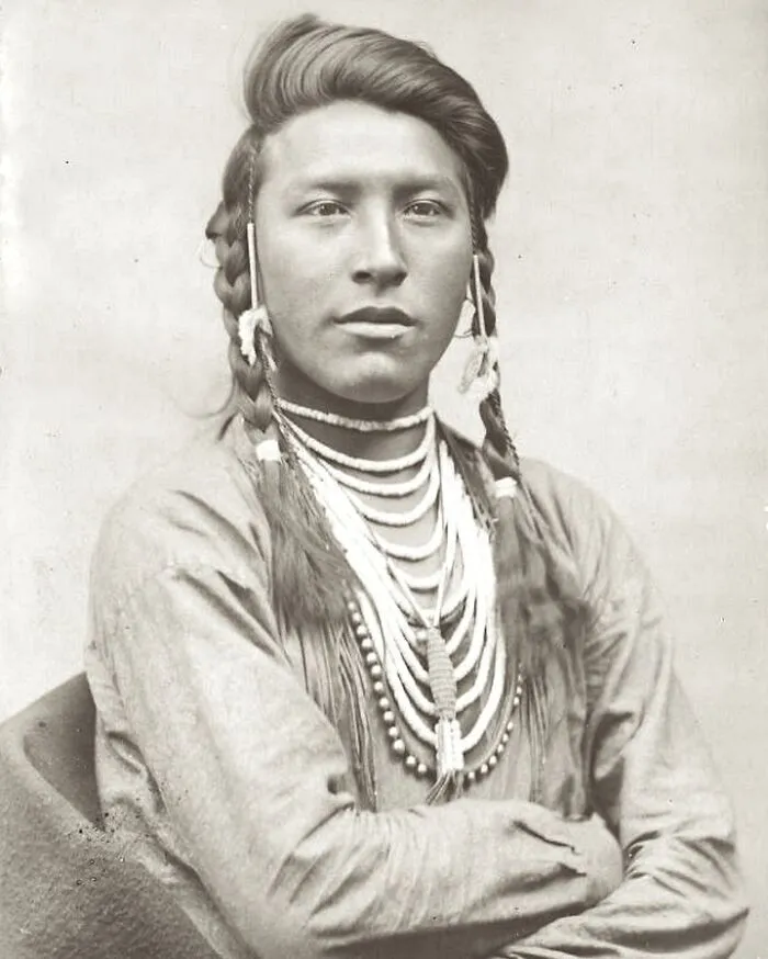"Sits Down Spotted," Crow Warrior, Fort Keogh, Montana, 1881, Photo By L.A. Huffman
