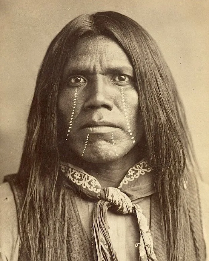 An Apache, Photo By F.a. Hartwell, Phoenix, Az. Ca.1880-1890