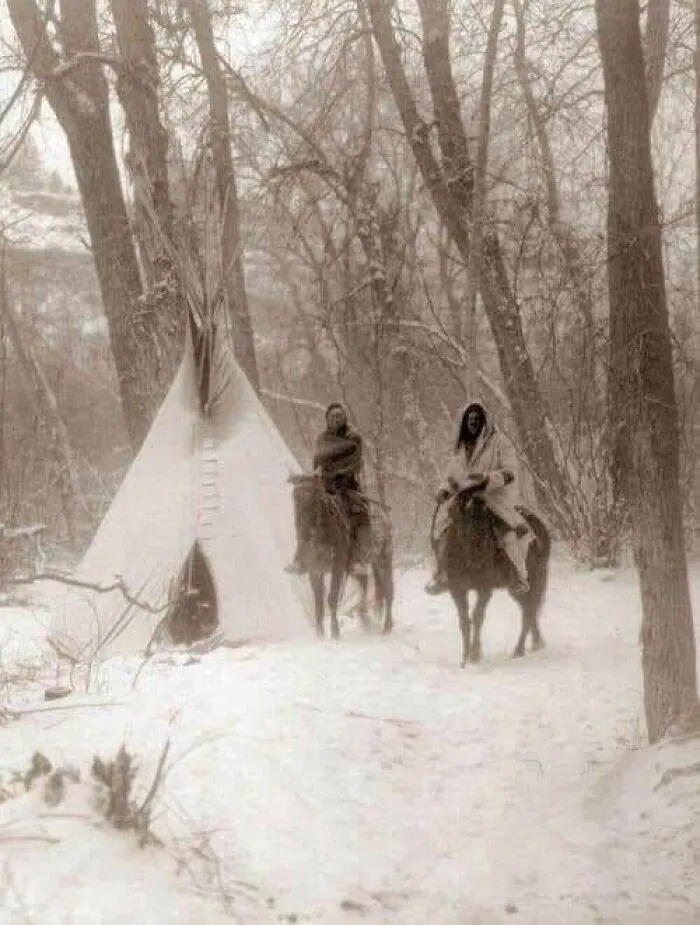 Native Americans In 1908. Photo Taken By Edward Curtis