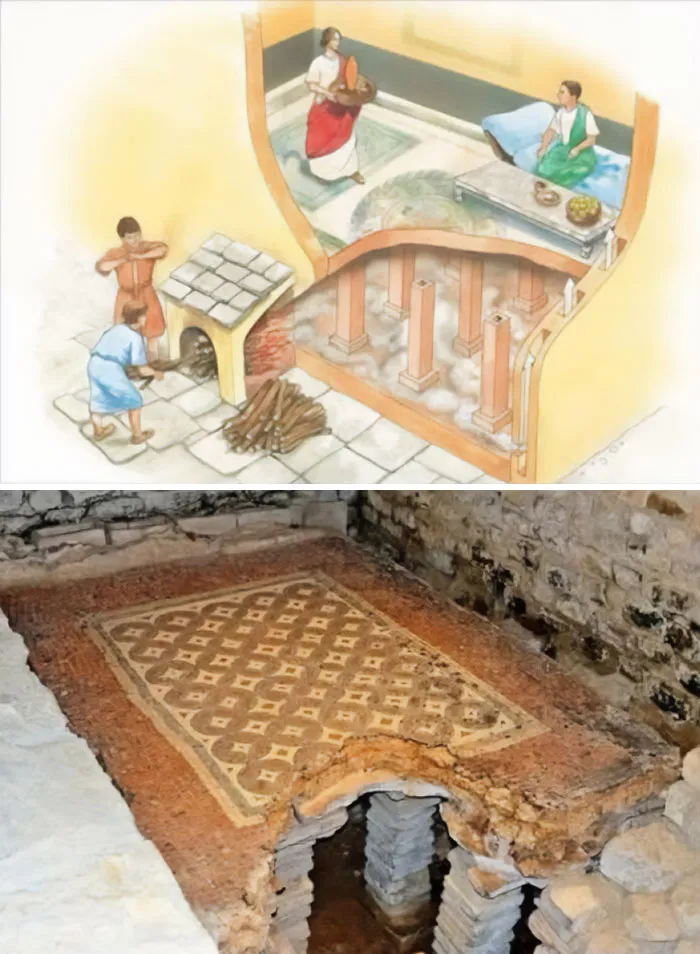 The Central Heating System Established By The Romans 2,000 Years Ago; Hypocaust