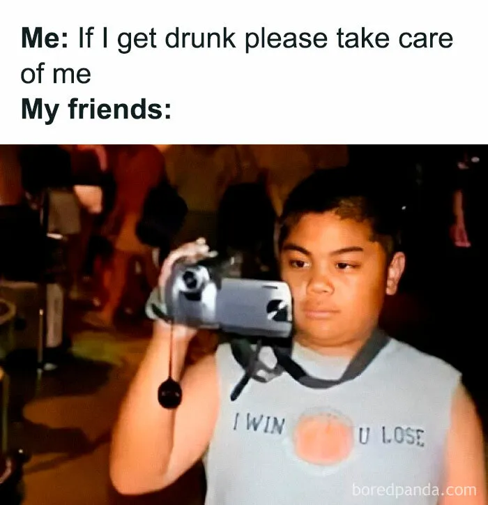 Boy filming with a camera at night, illustrating humorous memes about friends taking care in viral funny meme posts.
