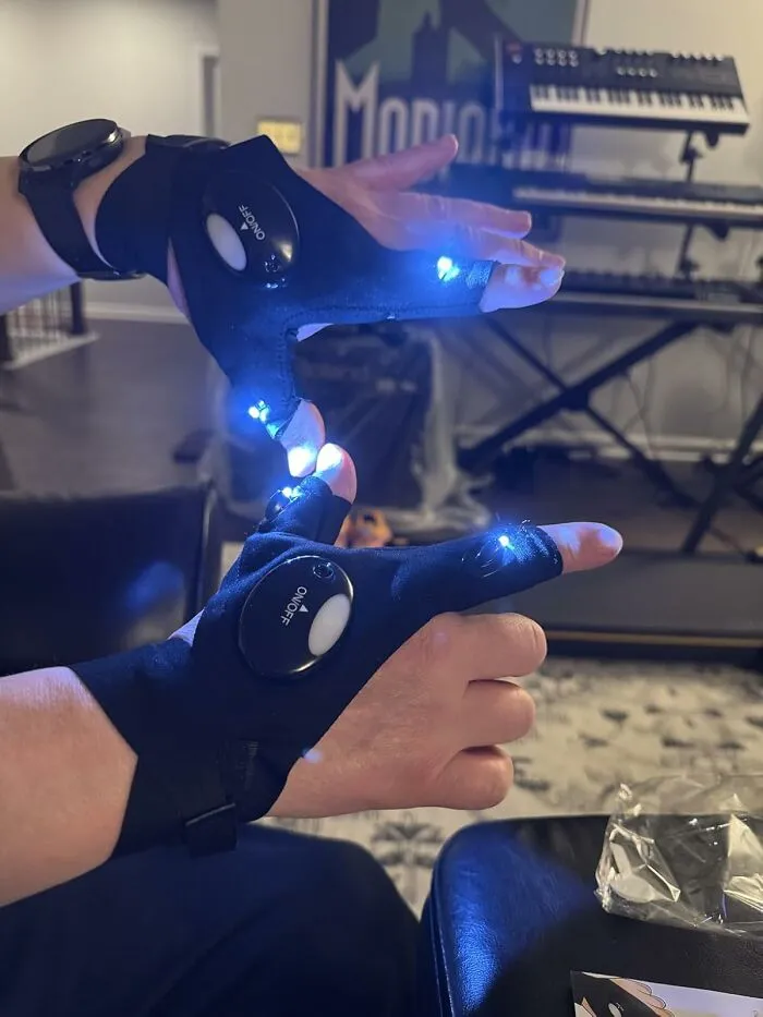 This Father's Day, Dad Can Finally Illuminate All Those Dark, Awkward Spaces He's Always Trying To Fix Things In, Hands-Free, With <a Style="Display:inline;" Href="Https://Www.amazon.com/Flashlight-Christmas-Boyfriend-Repairing-Valentines/Dp/B08zjqczj4?ie=utf8&th=1&linkcode=ll1&tag=bpscorpion-20&linkid=bcdf724a66b353482d10d6a99a839c7e&language=en_us&ref_=as_li_ss_tl" Target="_blank"><span Style="Font: Inherit; Color: #d74b1f;"> These LED Flashlight Gloves</Span> That Are Basically Inspector Gadget Chic