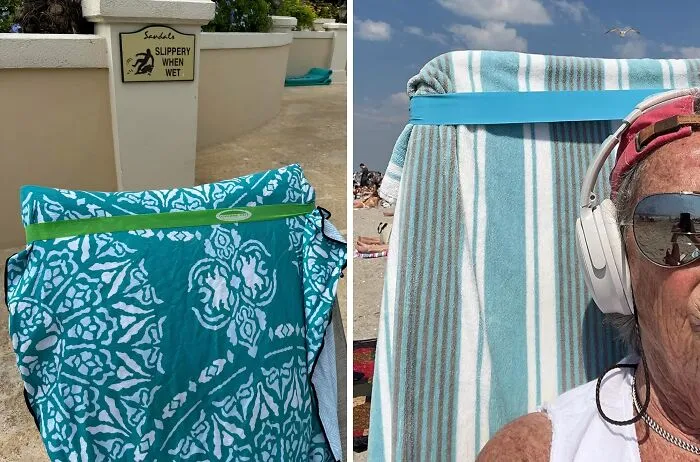 That Annoying Moment When Your Towel Slips Off Your Sun Lounger For The Tenth Time Is Officially Over Thanks To A Clever <a Style="Display:inline;" Href="Https://Www.amazon.com/Cruise-Towel-Bands-Pack-Alternative/Dp/B0829bq7md?ie=utf8&th=1&linkcode=ll1&tag=bpshark-20&linkid=9a5378cdbd6391f2d45e8dfafa16152e&language=en_us&ref_=as_li_ss_tl" Target="_blank"><span Style="Font: Inherit; Color: #d74b1f;"> Towel Holder For Sun Loungers </Span>