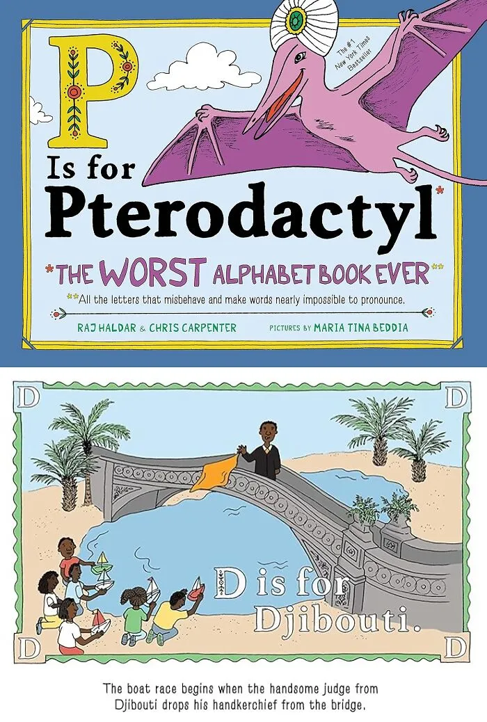If You Thought Spelling 'Pterodactyl' Was Hard Wait Until You Try Reading Aloud From <a Style="Display:inline;" Href="Https://Www.amazon.com/Gp/Product/1492674311?&linkcode=ll1&tag=bpraccoon-20&linkid=b20ff3808da7edba4a916cd21a55e54e&language=en_us&ref_=as_li_ss_tl" Target="_blank"><span Style="Font: Inherit; Color: #d74b1f;"> P Is For Pterodactyl: The Worst Alphabet Book Ever </Span>