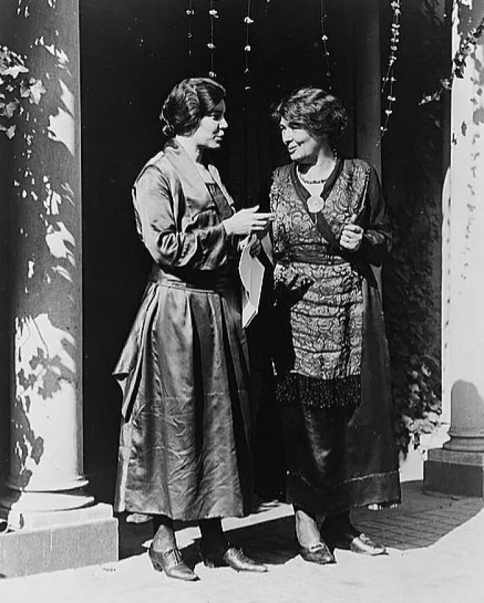Mrs. Pethick-Lawrence, British Suffrage Leader, And Miss Alice Paul Of The National Woman's Party
