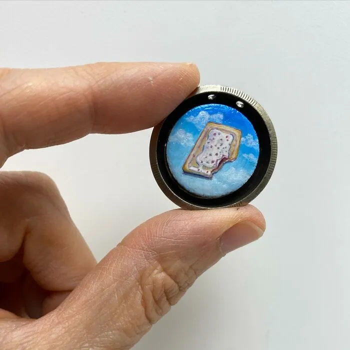 Adorably Tiny Artworks The Size Of A Coin, Drawn By Brooke Rothshank (35 Pics)