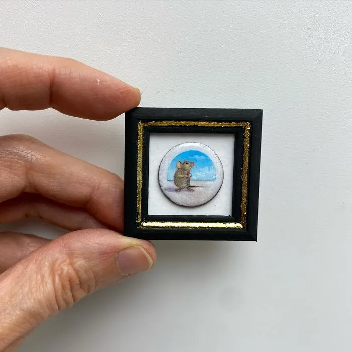 Adorably Tiny Artworks The Size Of A Coin, Drawn By Brooke Rothshank (35 Pics)