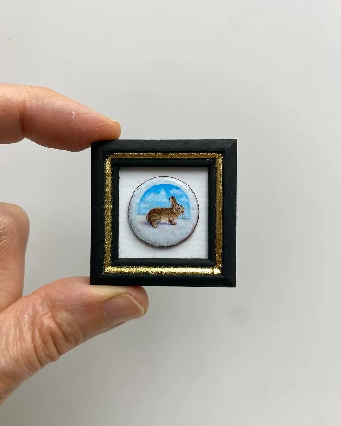 Adorably Tiny Artworks The Size Of A Coin, Drawn By Brooke Rothshank (35 Pics)
