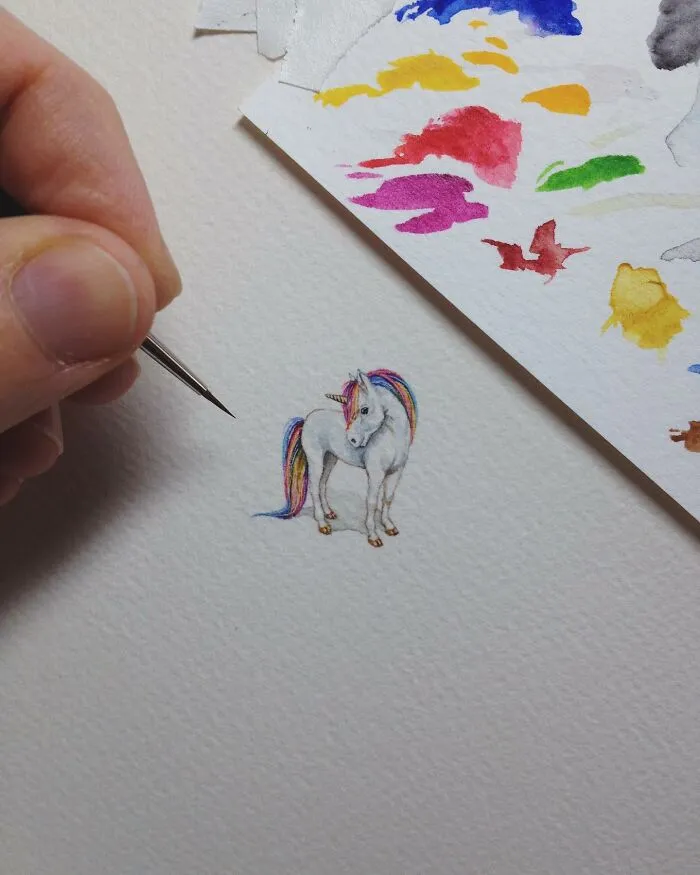 Adorably Tiny Artworks The Size Of A Coin, Drawn By Brooke Rothshank (35 Pics)