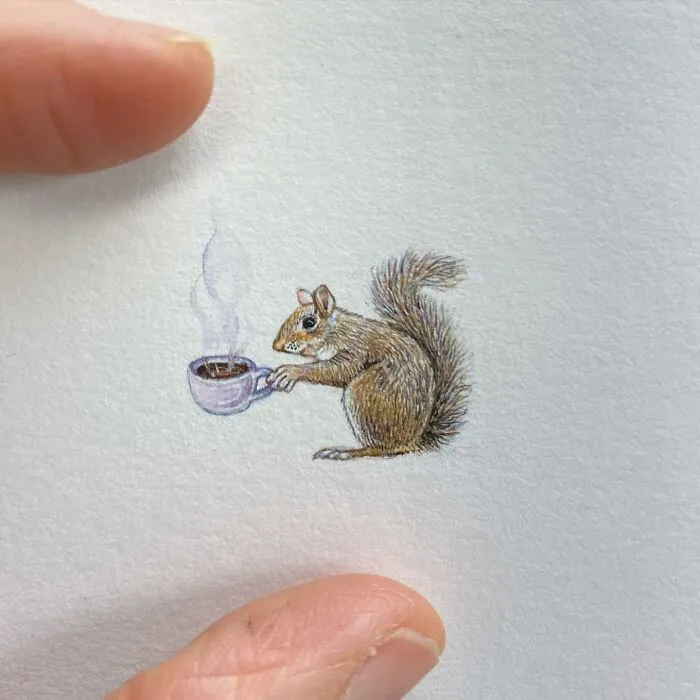 Adorably Tiny Artworks The Size Of A Coin, Drawn By Brooke Rothshank (35 Pics)
