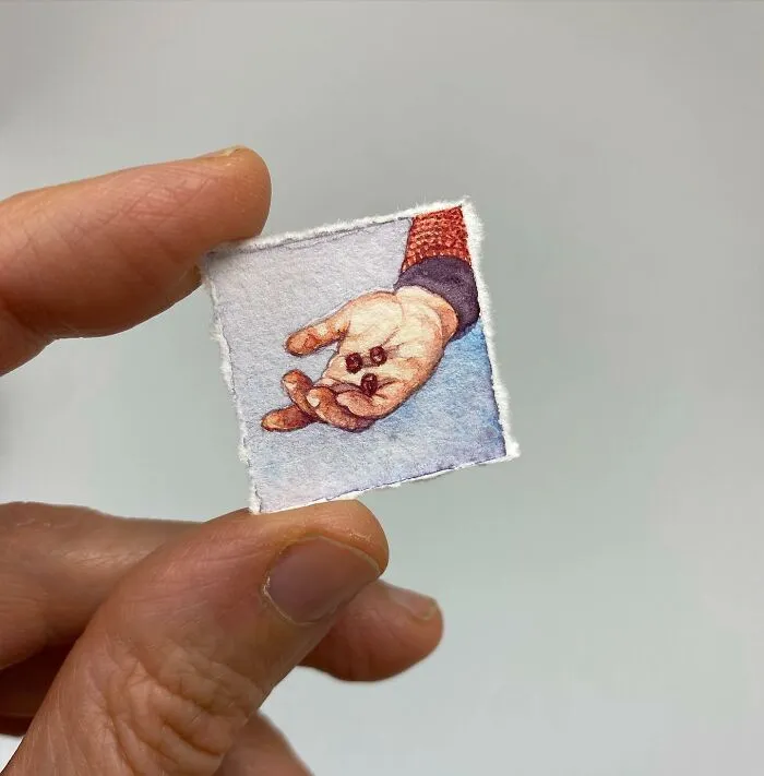Adorably Tiny Artworks The Size Of A Coin, Drawn By Brooke Rothshank (35 Pics)