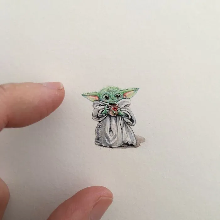 Adorably Tiny Artworks The Size Of A Coin, Drawn By Brooke Rothshank (35 Pics)