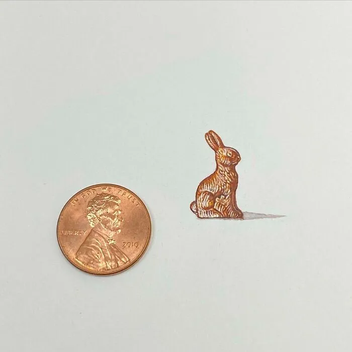 Adorably Tiny Artworks The Size Of A Coin, Drawn By Brooke Rothshank (35 Pics)