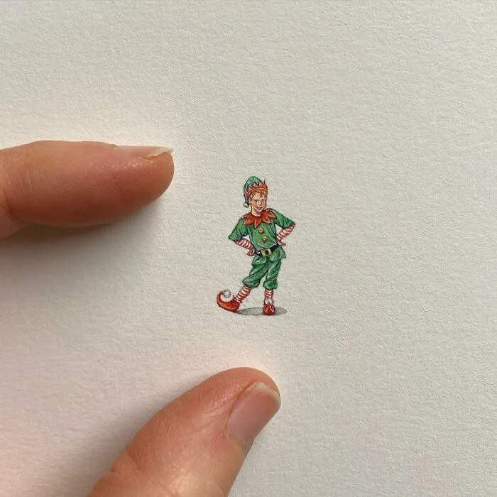 Adorably Tiny Artworks The Size Of A Coin, Drawn By Brooke Rothshank (35 Pics)