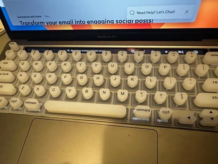 Long Nail Girlies, Rejoice, For Your Days Of Accidentally Typing 'Heyyyyyyy' Instead Of 'Hey' Might Be Over Thanks To This <a Style="Display:inline;" Href="Https://Www.amazon.com/Udefineit-Protector-Silicone-Keyboard-Waterproof/Dp/B0dnfkfgpr?ie=utf8&th=1&linkcode=ll1&tag=bpbuffalo-20&linkid=52699c59444801c718299e35d2a3d397&language=en_us&ref_=as_li_ss_tl" Target="_blank"><span Style="Font: Inherit; Color: #d74b1f;"> Keyboard Typing Cover For Long Nails </Span>